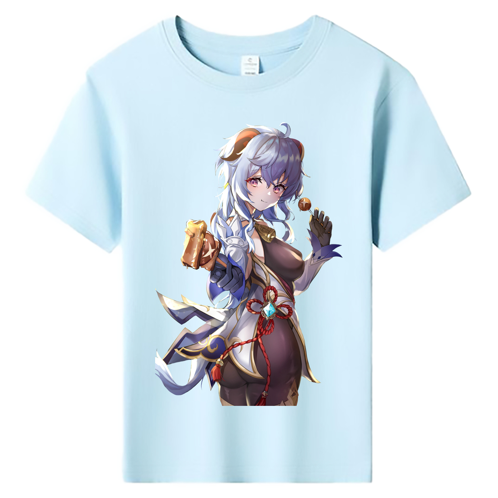 げんし神 甘雨 かんう genshin Ganyu 綿100％キッズTシャツ（フロントプリント）